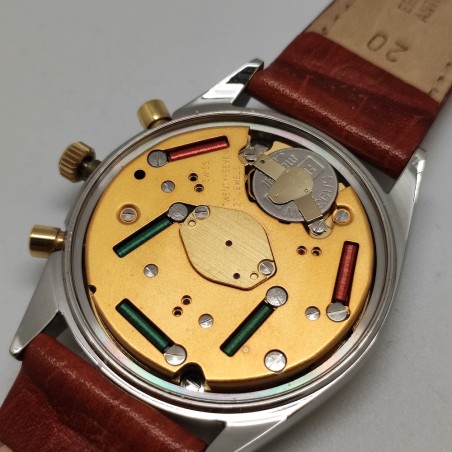 Orologio cronografo mov. quarzo polso uomo Reporter quadrante rosa inusato