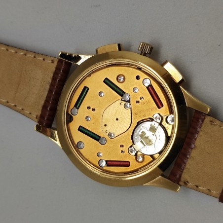 Orologio cronografo mov. quarzo polso uomo Reporter quadrante nero inusato