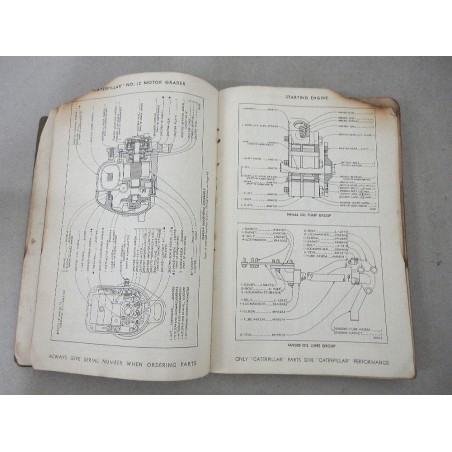 CATERPILLAR NO. 12 MOTOR GRADER CATALOG PARTS 99E1 MANCANZE DI CARTA