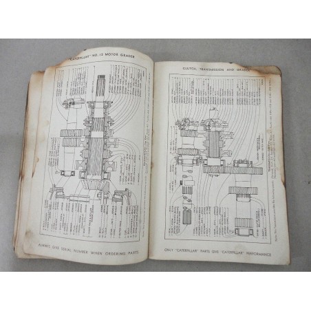 CATERPILLAR NO. 12 MOTOR GRADER CATALOG PARTS 99E1 MANCANZE DI CARTA