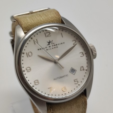 Orologio uomo marca Bello & Preciso Milano mov. automatico cassa acciaio