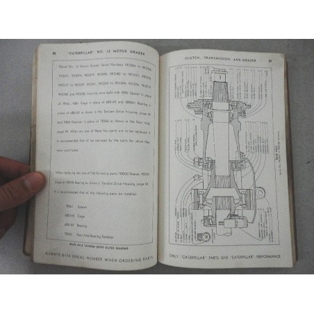 CATERPILLAR NO. 12 MOTOR GRADER PARTS BOOK FORM UE032970 ENGLISH