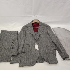 Abito uomo Blazer spinato bianco nero Brunello Cucinelli Tg 50 nuovo