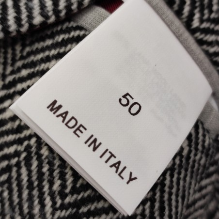 Abito uomo Blazer spinato bianco nero Brunello Cucinelli Tg 50 nuovo