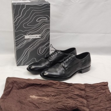 Lemargo scarpe eleganti stringate uomo in pelle nera n° 44