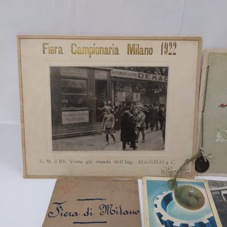 Fiera Campionaria di Milano lotto documenti e foto con S.M. Vittorio Em. III