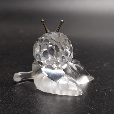 Cristallo Swarovski lumaca su foglia corna in metallo 7615 Nr 000 005
