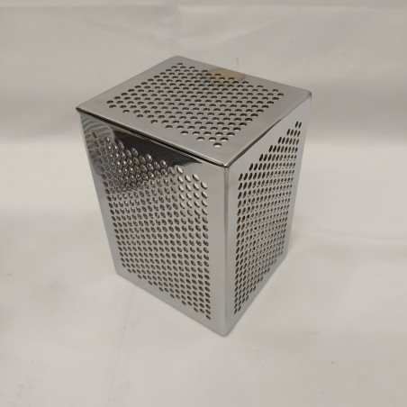 Griglia protettiva in acciaio cromato per amplificatori valvolari 14,5x10,5x9 cm
