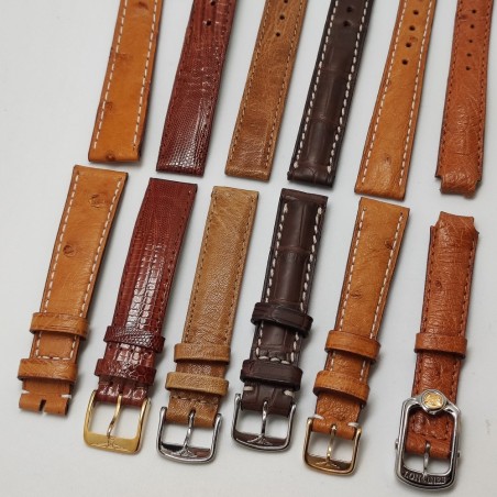 Lotto di 6 cinturini originali in pelle Longines inusati NOS