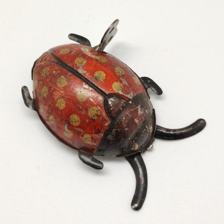 Giocattolo di latta coccinella con carica meccanica a chiave