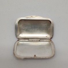 Scatola portapillole in argento con decoro in smalto blu 4,8x2,8 cm primo 900 2