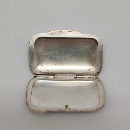 Scatola portapillole in argento con decoro in smalto blu 4,8x2,8 cm primo 900