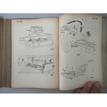 FIAT AUTOCARRO AUTOBUS 640 N RN RNU CATALOGO PARTI RICAMBIO 3° ED. 1954