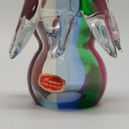 Scultura in vetro di Murano albero di Natale colorato h. 23 cm