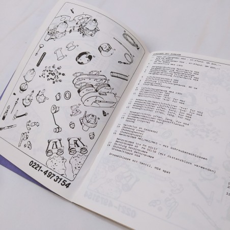 Catalogo parti di ricambo Spitfire MK3, MK4, GT6 in tedesco. Macchie da officina