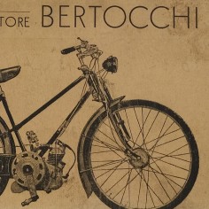 Cartolina bicicletta per micromotore Bertocchi  - Macchie e scritte a matita 2