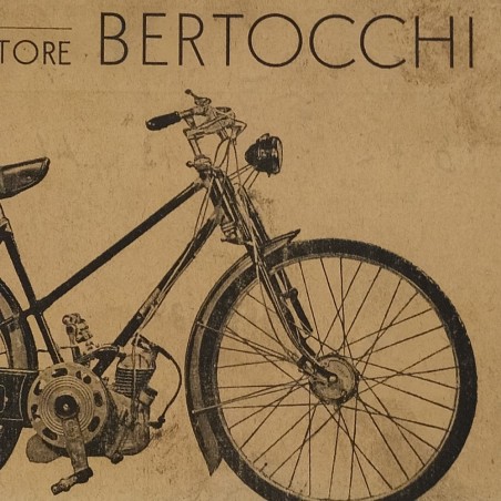 Cartolina bicicletta per micromotore Bertocchi  - Macchie e scritte a matita