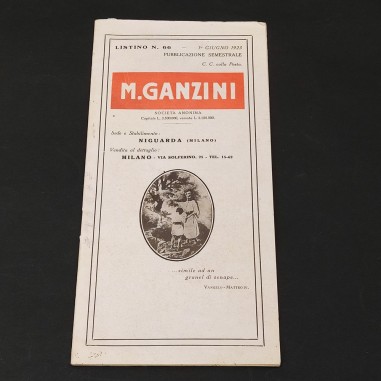 Rivista con listino del materiale fotografico Ganzini 1923. Buone condizioni