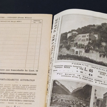 Catalogo prodotti tipografici e per fumo, per profumerie Galluzzi anni '30