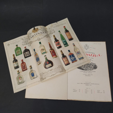 Catalogo liquori Martinazzi 1939 con annotazioni a matita