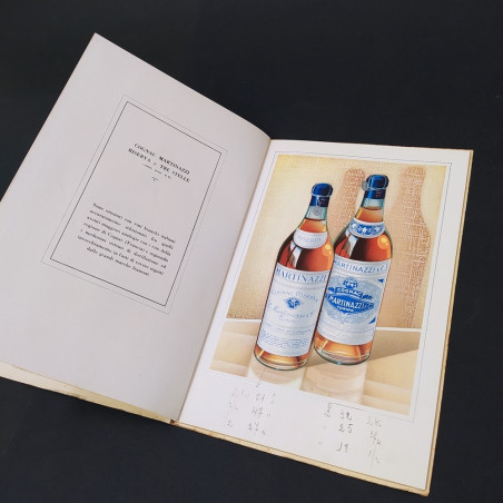 Catalogo liquori Martinazzi 1939 con annotazioni a matita