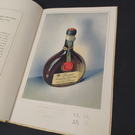 Catalogo liquori Martinazzi 1939 con annotazioni a matita