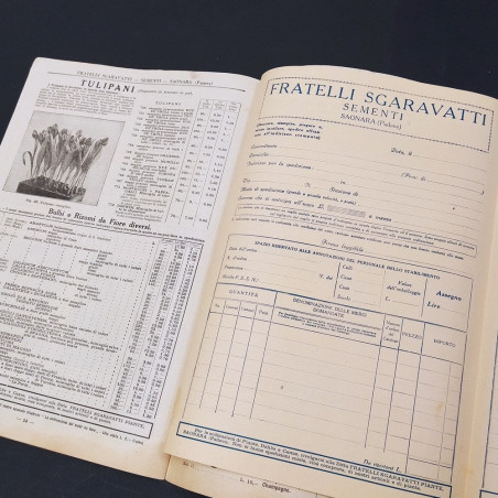 Lotto 3 opuscoli orticoltura Palazzoli, Sgaravatti, Ingegnoli anni '20/'30