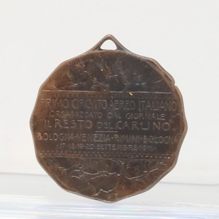Medaglia in bronzo 1° circuito aereo Il Resto del Carlino 1911