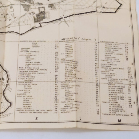 Pianta della Roma dei Papi del 1870, edizione 1984. Ingiallimenti