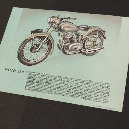 Lotto di 4 brochures motociclette Adler, Taurus, Socovel, Hoffmann. Buono