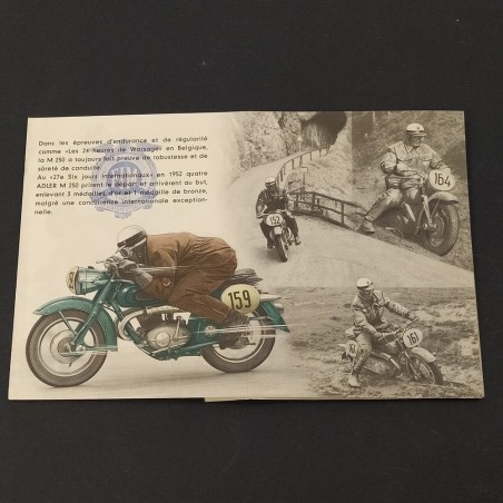Lotto di 4 brochures motociclette Adler, Taurus, Socovel, Hoffmann. Buono