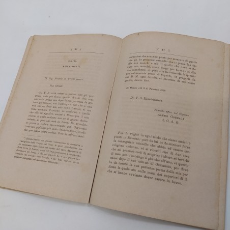 Libro Lettere di S. Luigi Gonzaga, ed. Ungher 1889. Segni del tempo