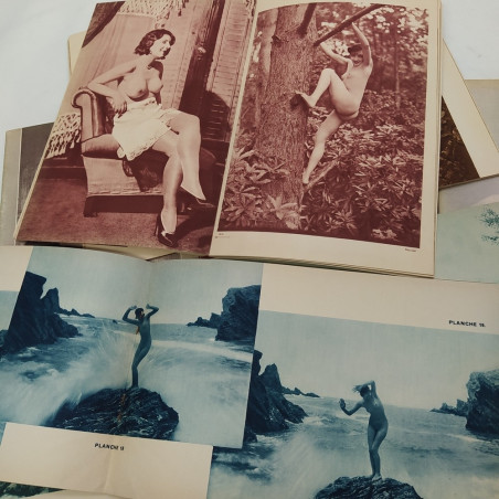 Lotto di 7 riviste osée degli anni '30 Plein-air, Petit amies e altre anni '30.