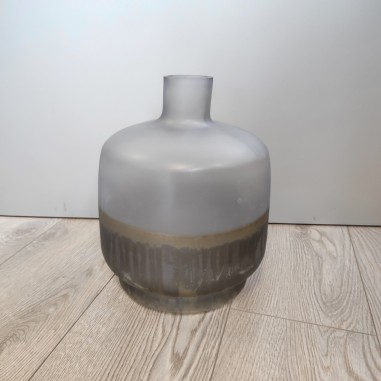 Light & Living vaso in vetro grigio fumè h. 30 d. 24 cm