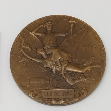 Lotto di 4 medaglie esposizione universale di Parigi 1900. Leggera patina