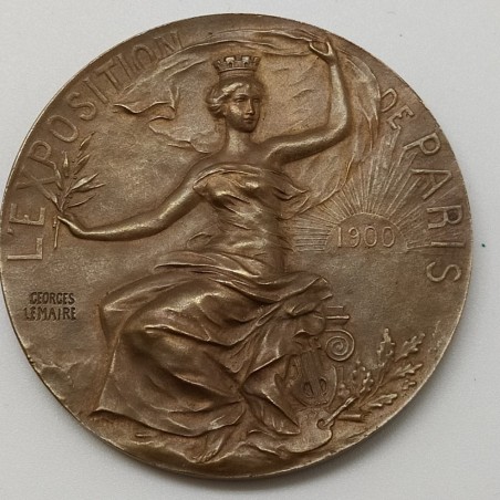 Lotto di 4 medaglie esposizione universale di Parigi 1900. Leggera patina