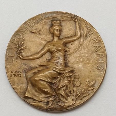 Lotto di 4 medaglie esposizione universale di Parigi 1900. Leggera patina