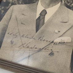 Foto del Generale Badoglio incorniciata e autografata con dedica in originale 2