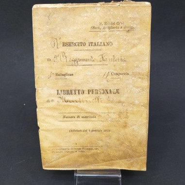 Libretto personale regia fanteria 1800 Martinelli Felice. Buone condizioni