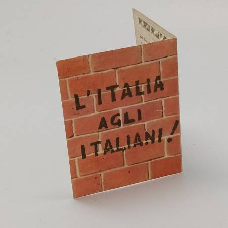 Tessera MSI 1955 con firma di Almirante segretario nazionale. Buone condizioni