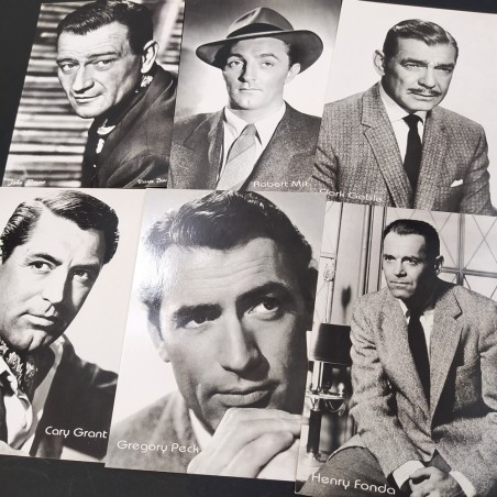 Lotto di 6 fotocartoline di attori americani vari 10,5x15 cm. Ottime condizioni