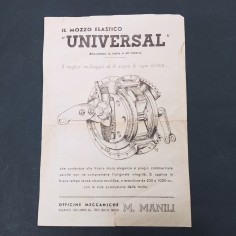 Opuscolo Il mozzo elastico "Universal" officine Manili. Ingiallimenti