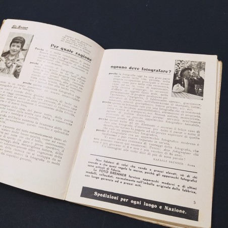 Guida fotografica 2°ed. 1937/38 Foto Brenner-Roma anni '30. Ingiallimenenti