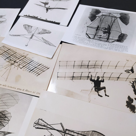 Lotto di 11 foto macchine volanti, vari modelli e epoche Archivio ASSI. Buono