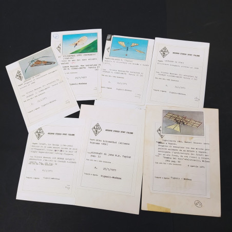 Lotto di 11 foto macchine volanti, vari modelli e epoche Archivio ASSI. Buono