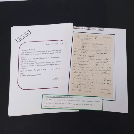 Lettera manoscritta Emilio De Bono su carta intestata 1942. Buono