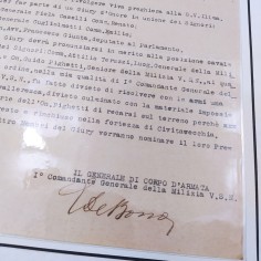Lettera dattiloscritta Emilio De Bono con firma 1923. Buono 2