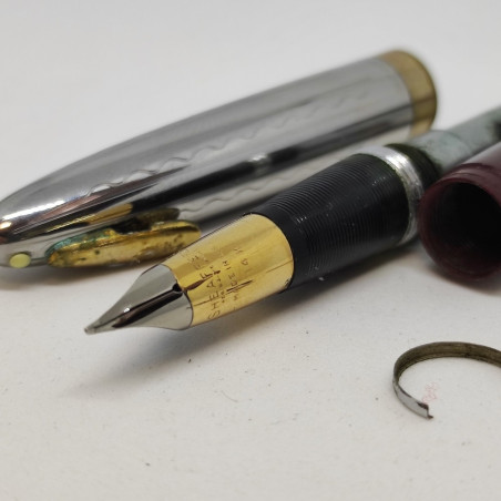 SHEAFFER'S penna stilografica pennino bicolore l. 118 mm usata