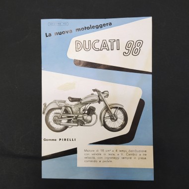 Volantino Ducati 98 formato 15x21,5 cm. Aloni di ingiallimento.