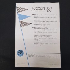 Volantino Ducati 98 formato 15x21,5 cm. Aloni di ingiallimento. 2